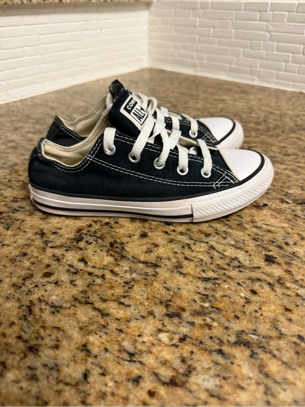 Converse Chuck Taylor CTAS Shoreline Black White Preschool PS Size 13C Used